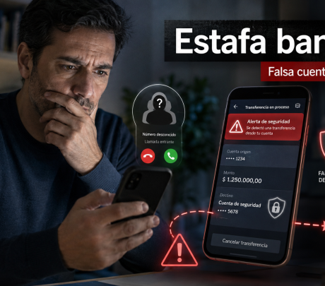 Nueva modalidad de estafa bancaria utiliza falsos protocolos de seguridad para engañar a clientes
